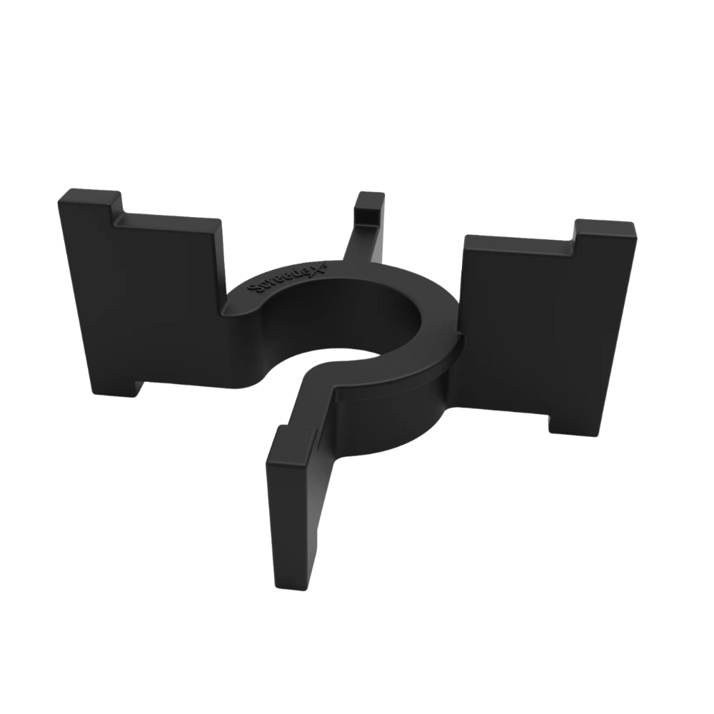 Screedex® mortar bed reinforcement support accessory for use with reinforcing wire mesh or rebar